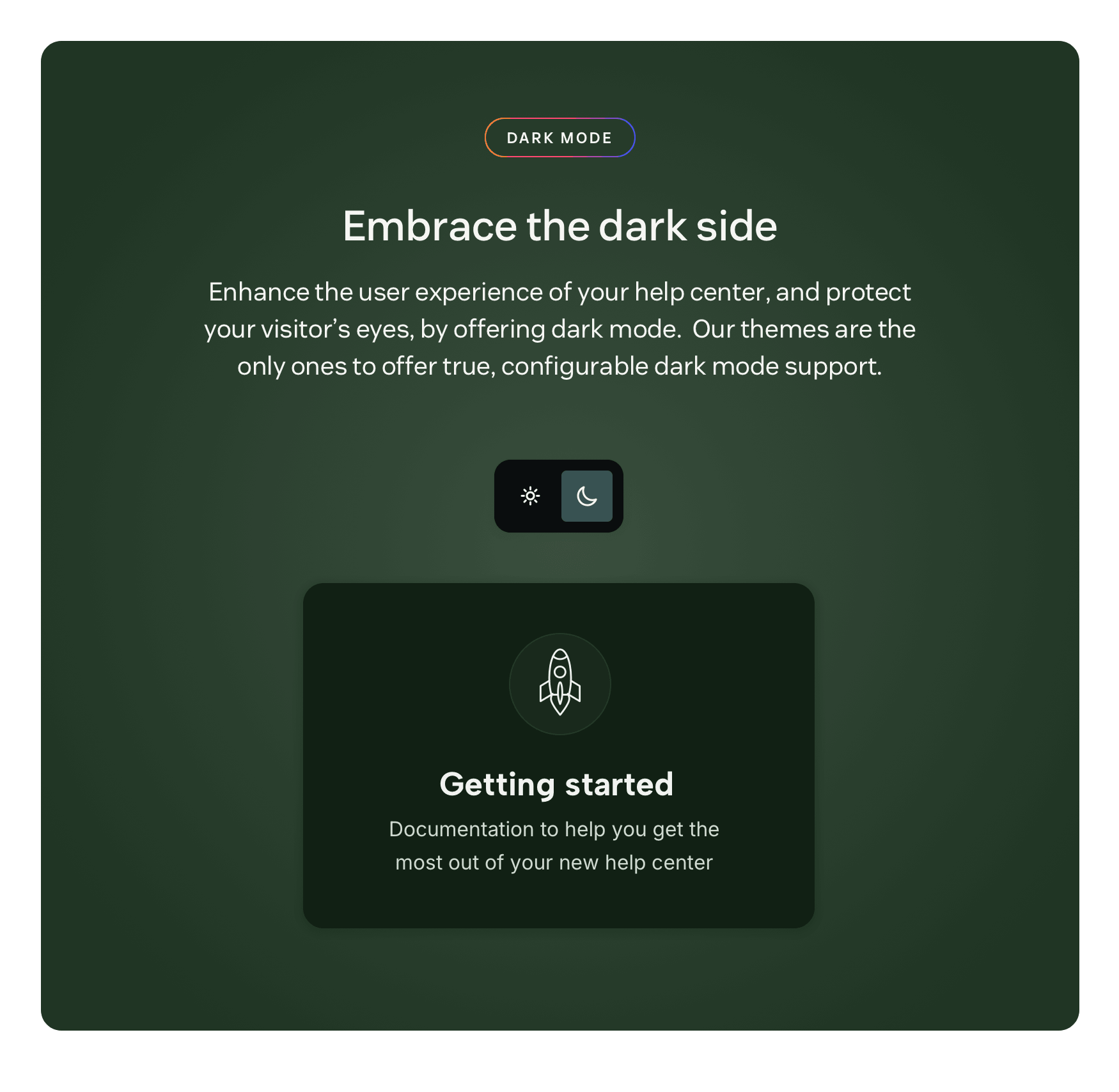 Full dark mode support